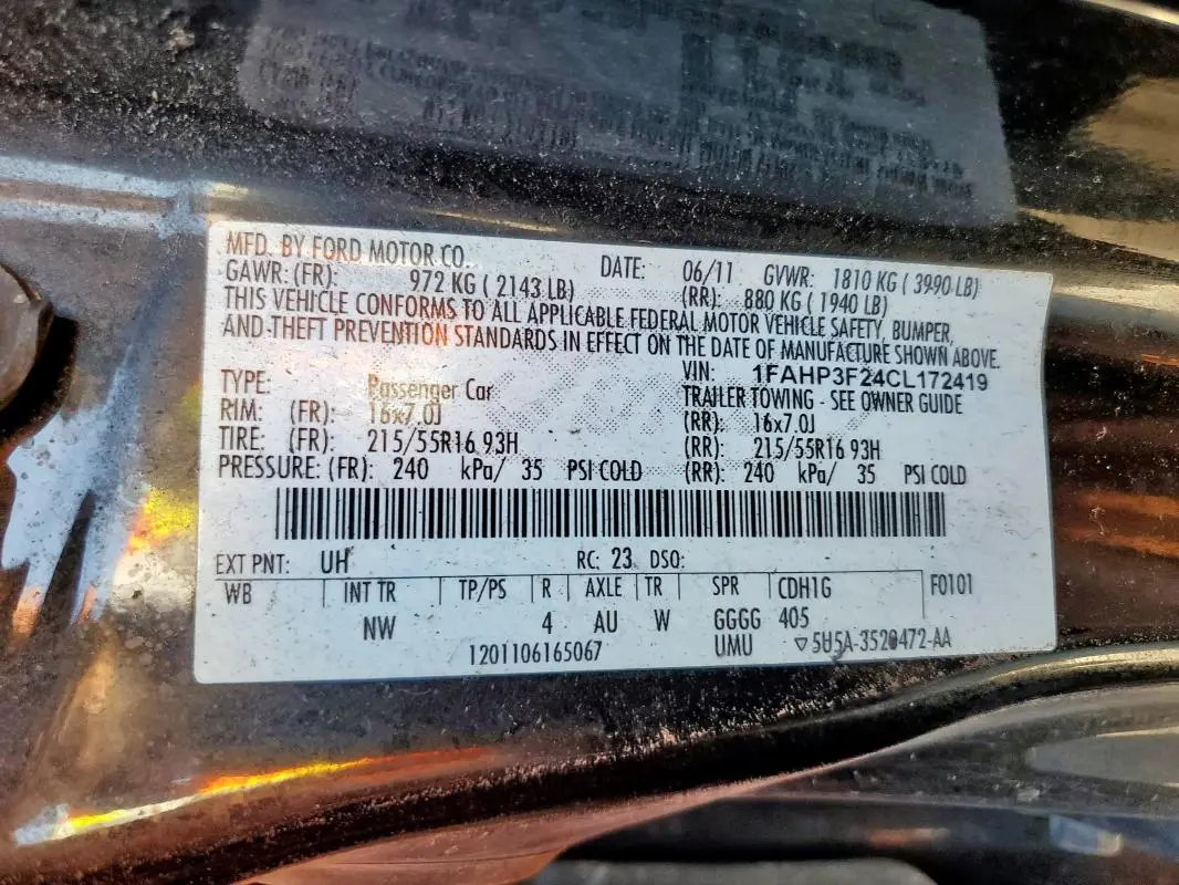 2012 FORD FOCUS SE  