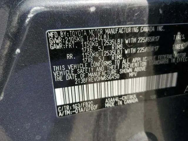 2017 TOYOTA RAV4 LE  