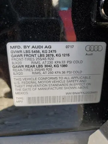 2018 AUDI Q5 PREMIUM PLUS  
