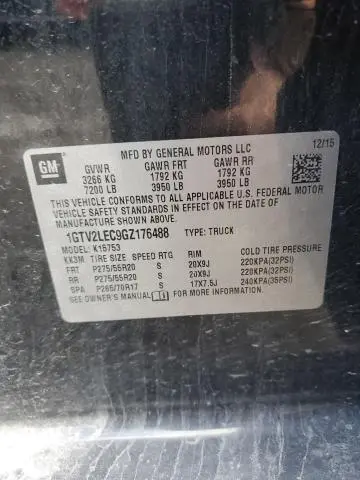 2016 GMC SIERRA K1500  