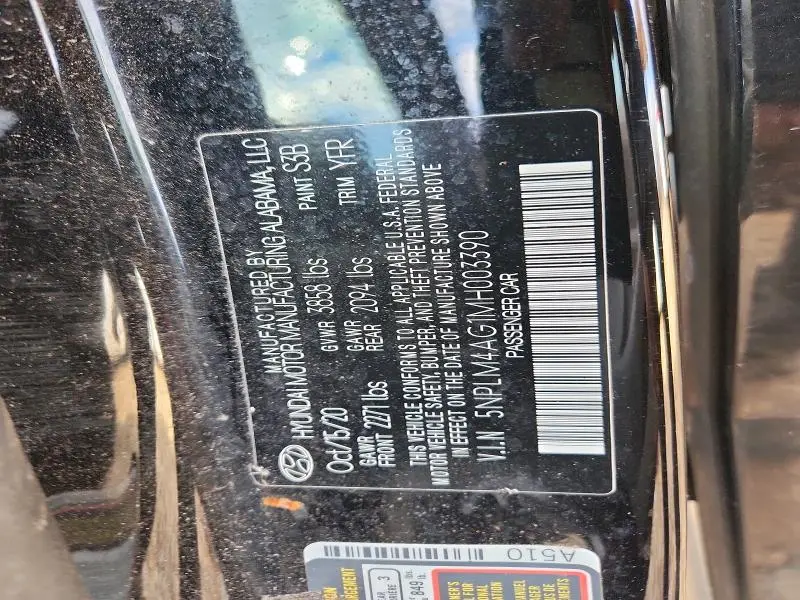 2021 HYUNDAI ELANTRA SEL  