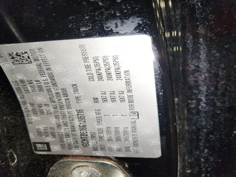 2016 CHEVROLET COLORADO   