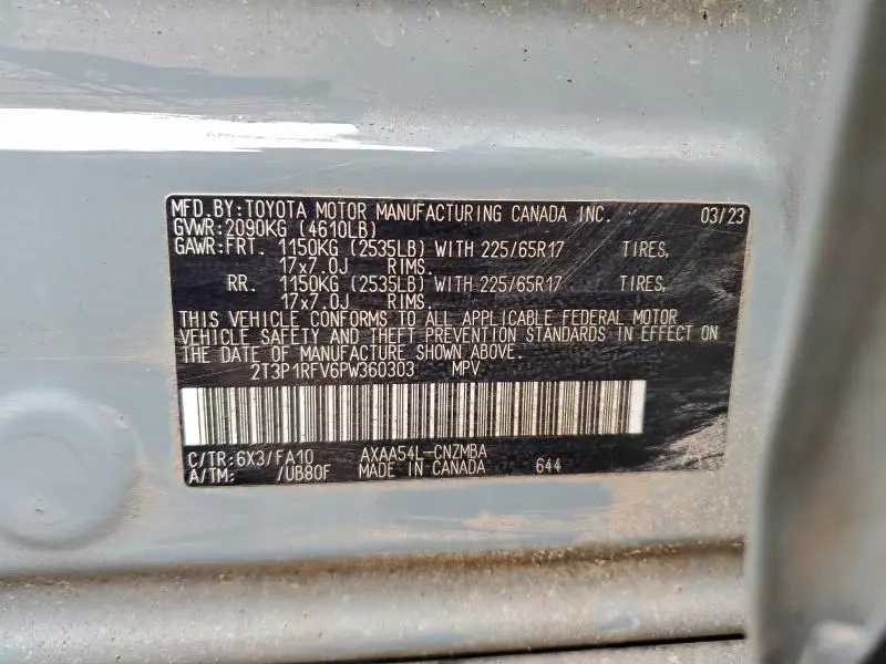 2023 TOYOTA RAV4 XLE  