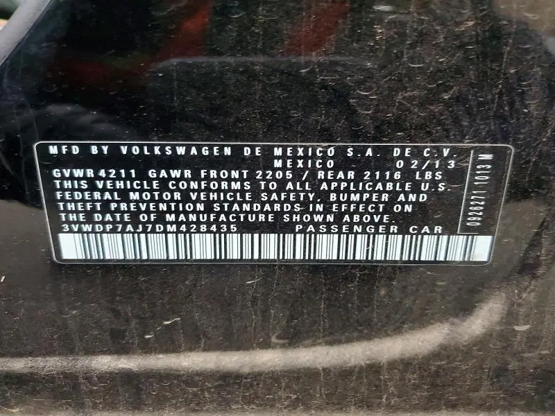 2013 VOLKSWAGEN JETTA SE  