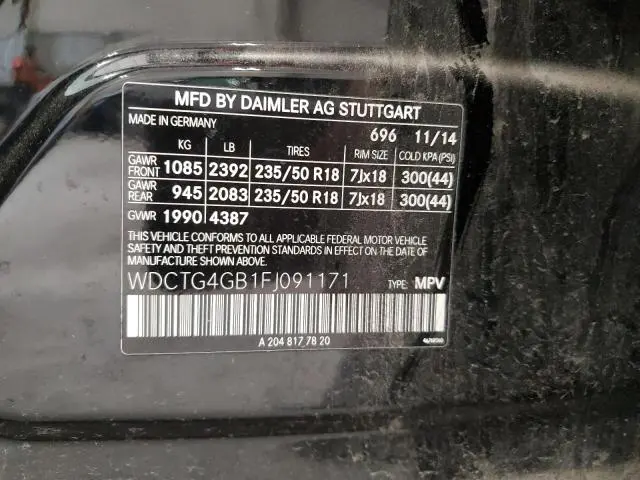 2015 MERCEDES-BENZ GLA 250 4MATIC  
