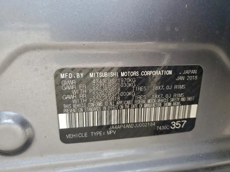 2018 MITSUBISHI OUTLANDER SPORT SEL  