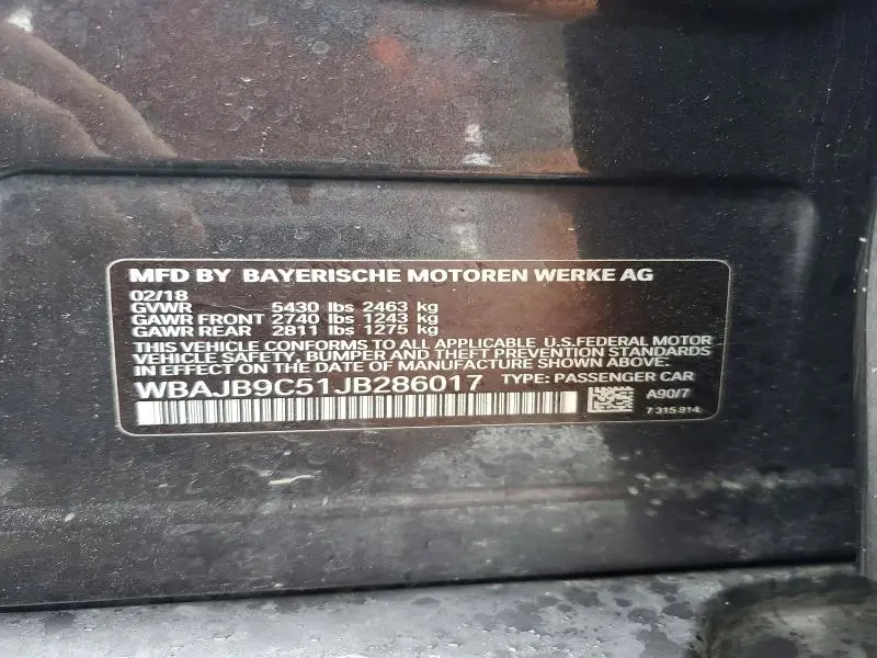 2018 BMW M550XI   