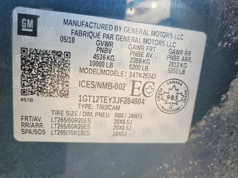 2018 GMC SIERRA SLT  