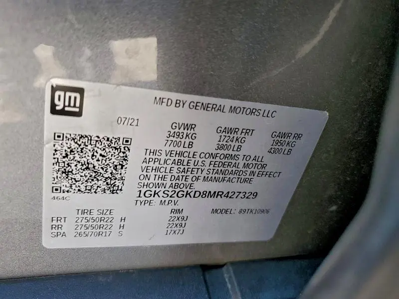 2021 GMC YUKON XL K1500 SLT  