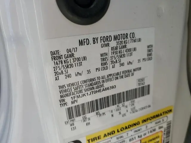 2017 FORD EXPEDITION EL XLT  