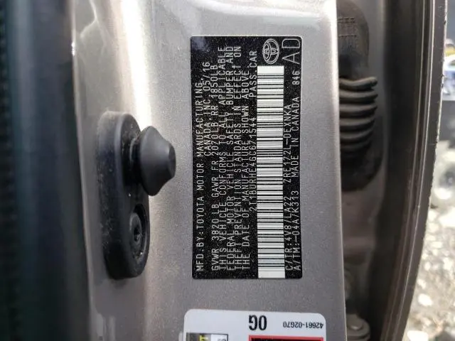 2016 TOYOTA COROLLA L