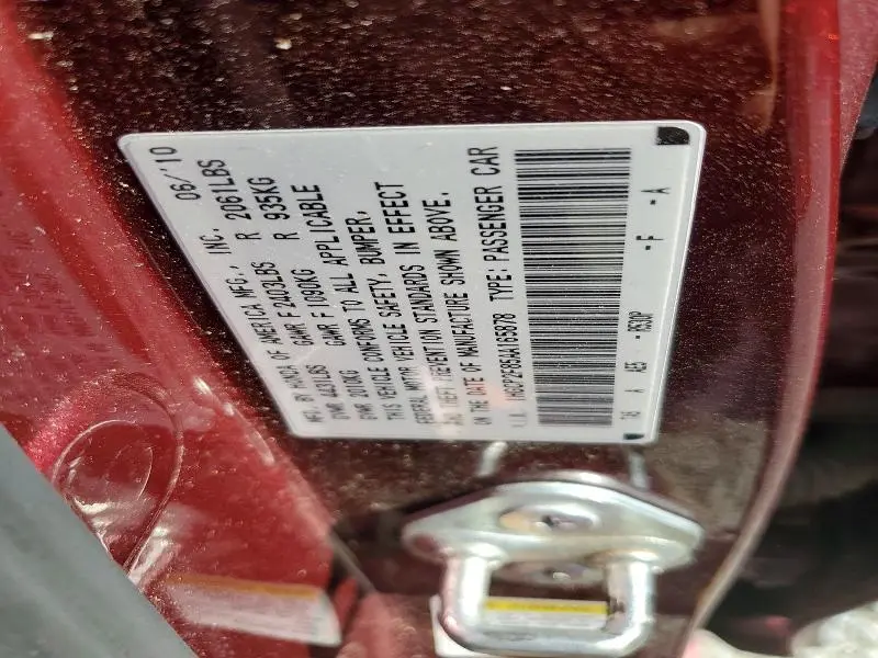 2010 HONDA ACCORD EXL  