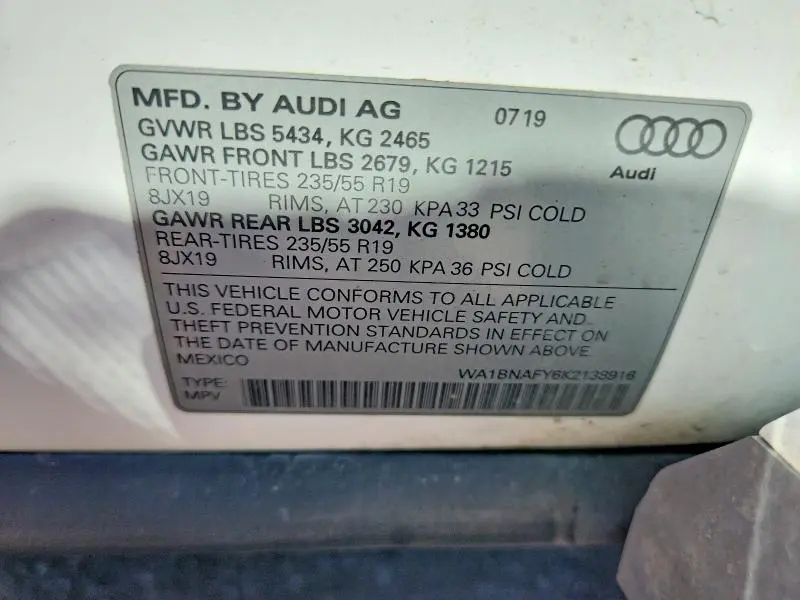 2019 AUDI Q5 PREMIUM PLUS  