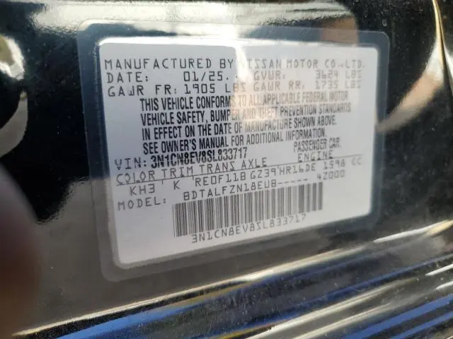 2025 NISSAN VERSA SV  