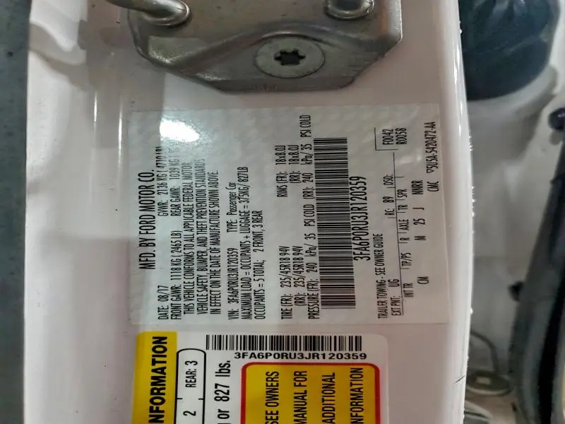 2018 FORD FUSION TITANIUM/PLATINUM HEV  