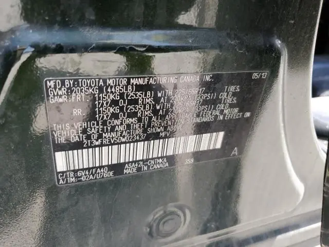 2013 TOYOTA RAV4 XLE  