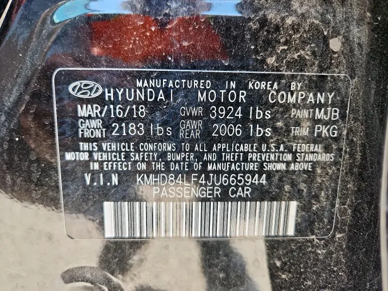 2018 HYUNDAI ELANTRA SEL  