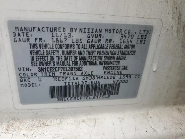 2014 NISSAN VERSA NOTE S  