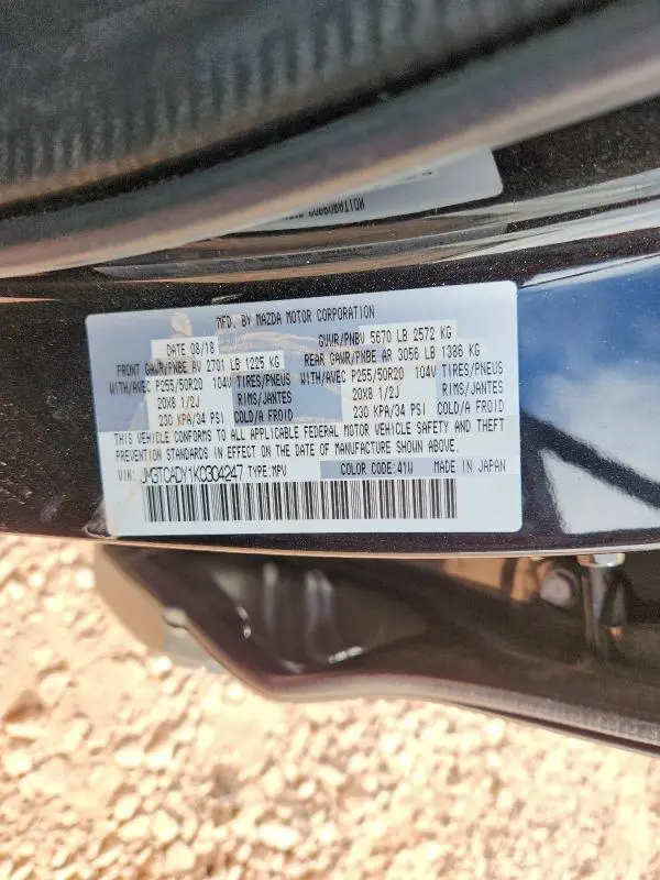 2019 MAZDA CX-9 GRAND TOURING  