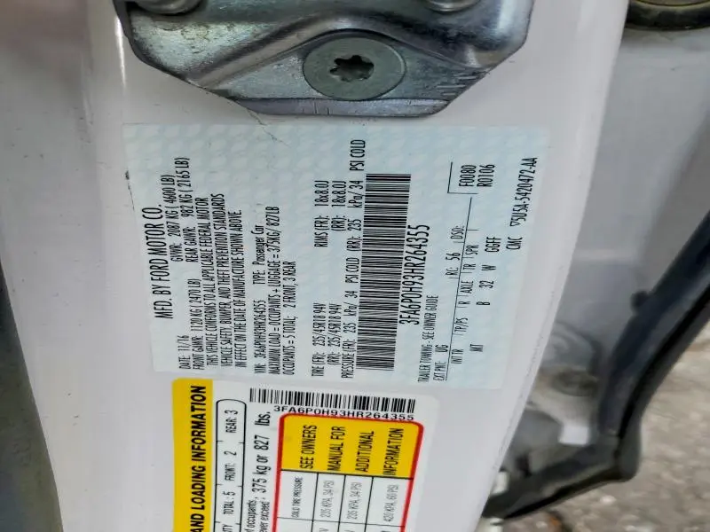2017 FORD FUSION SE  