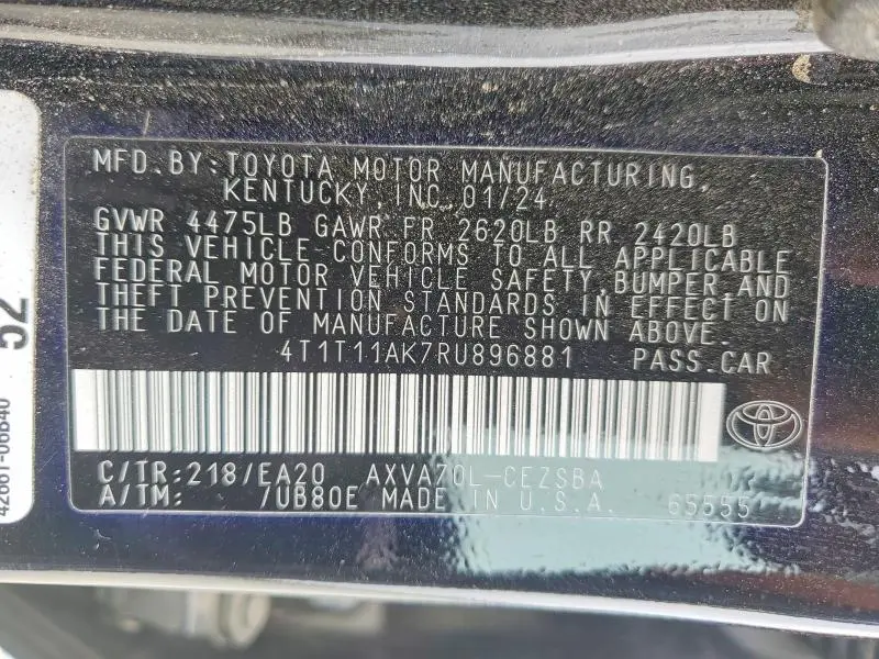 2024 TOYOTA CAMRY SE  