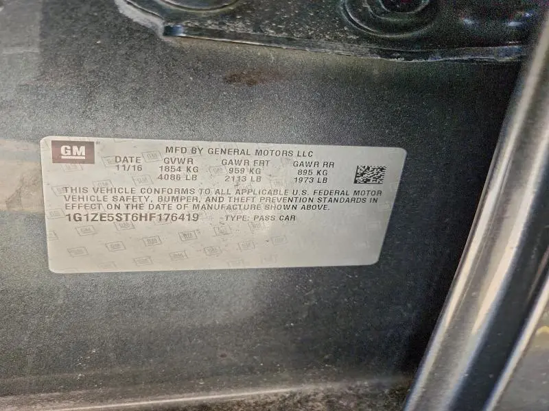 2017 CHEVROLET MALIBU LT  