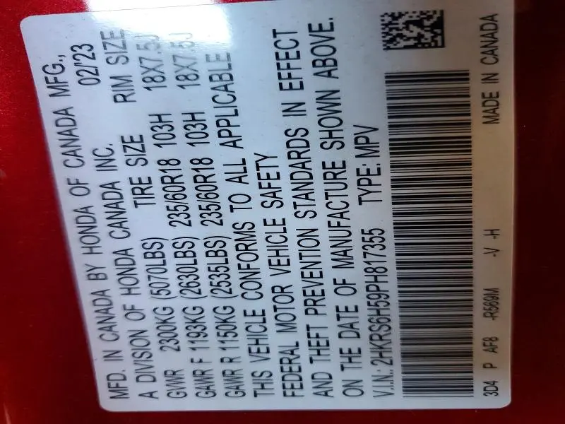 2023 HONDA CR-V SPORT  