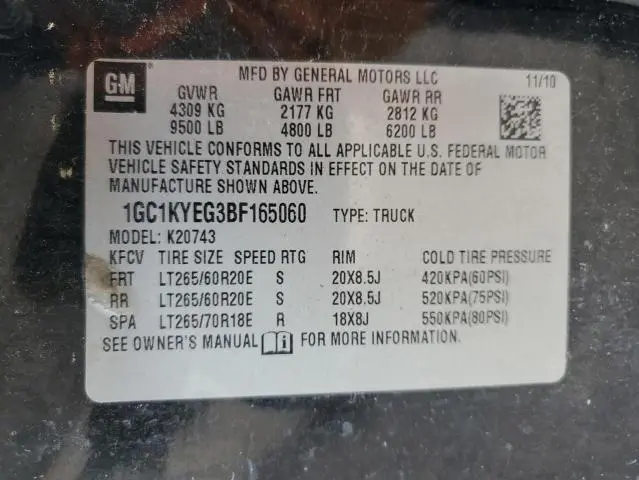 2011 CHEVROLET SILVERADO K2500 HEAVY DUTY LTZ  