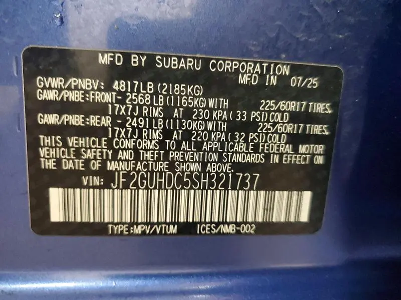 2025 SUBARU CROSSTREK PREMIUM  