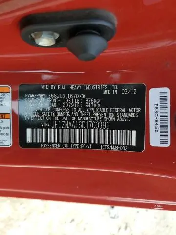 2013 TOYOTA SCION FR-S   