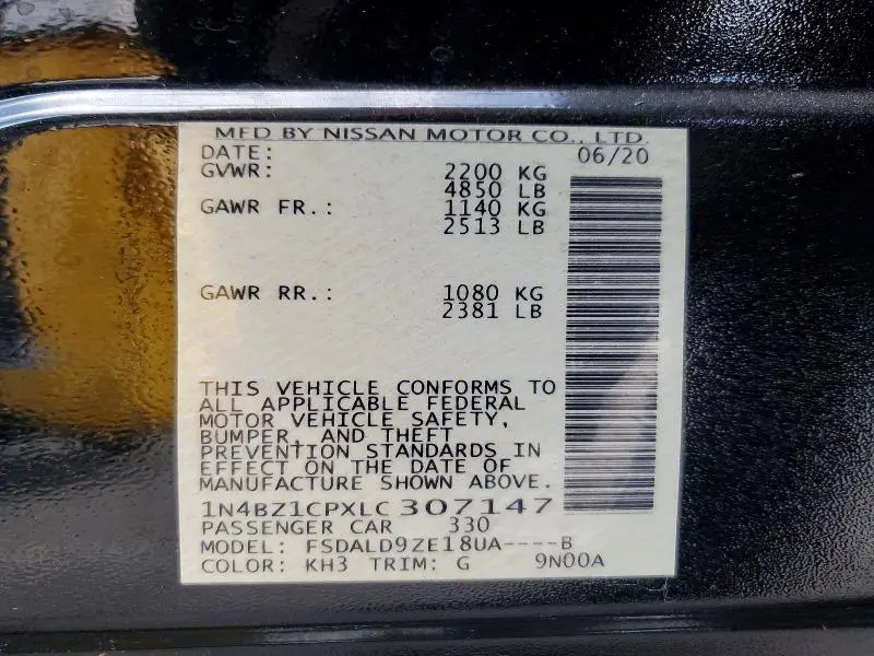 2020 NISSAN LEAF SV PLUS  