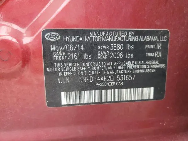 2014 HYUNDAI ELANTRA SE