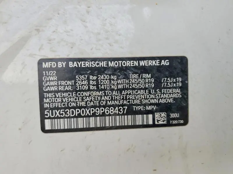 2023 BMW X3 XDRIVE30I  
