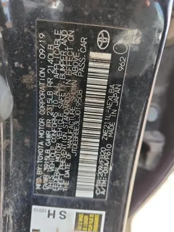 2020 TOYOTA COROLLA LE  