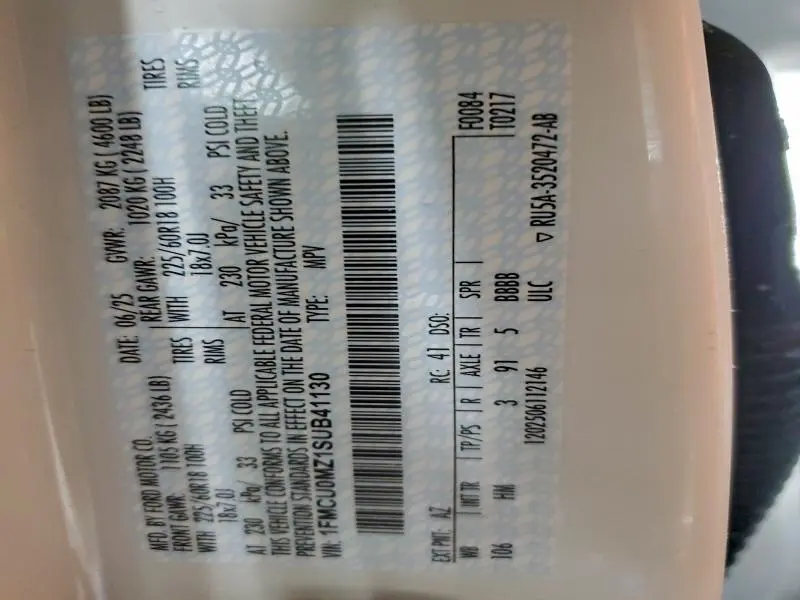 2025 FORD ESCAPE ST LINE  