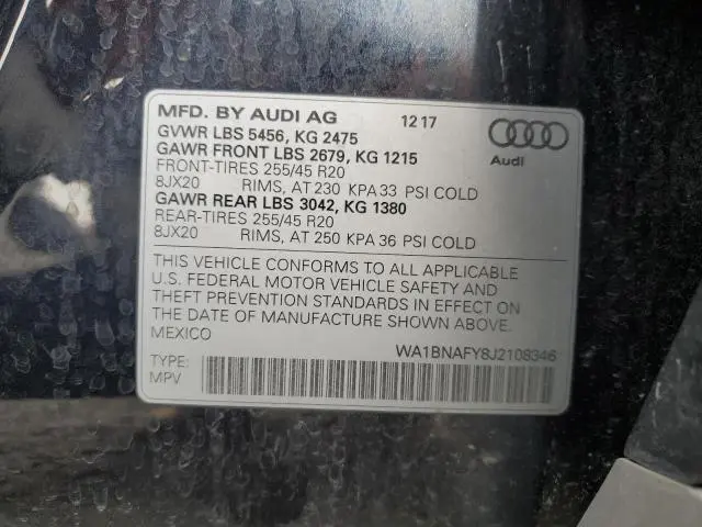 2018 AUDI Q5 PREMIUM PLUS