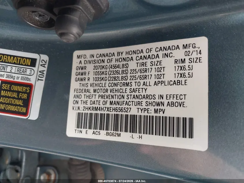 2014 HONDA CR-V EX-L
