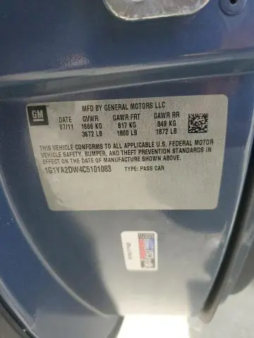 2012 CHEVROLET CORVETTE   