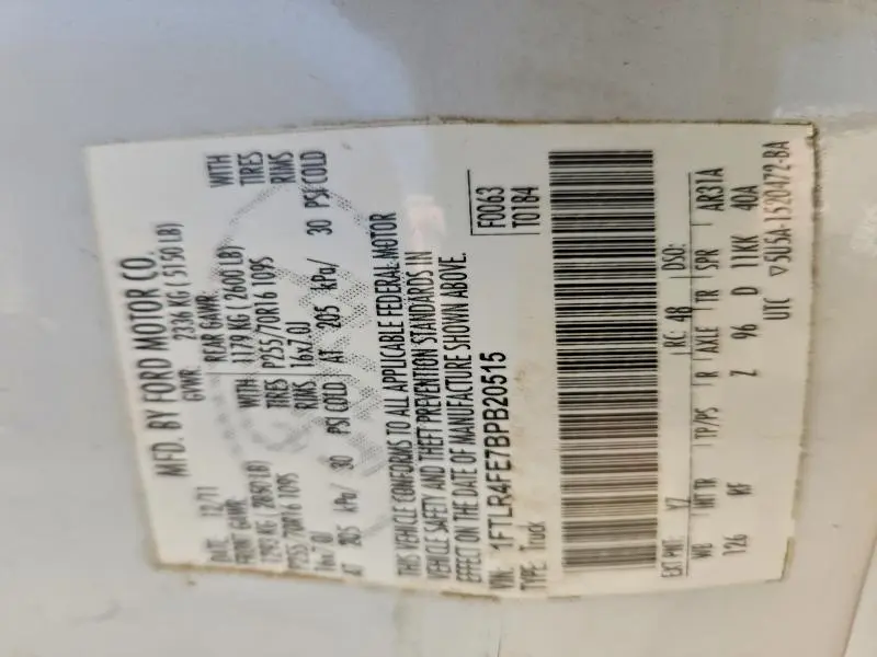 2011 FORD RANGER SUPER CAB  