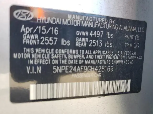 2016 HYUNDAI SONATA SE  