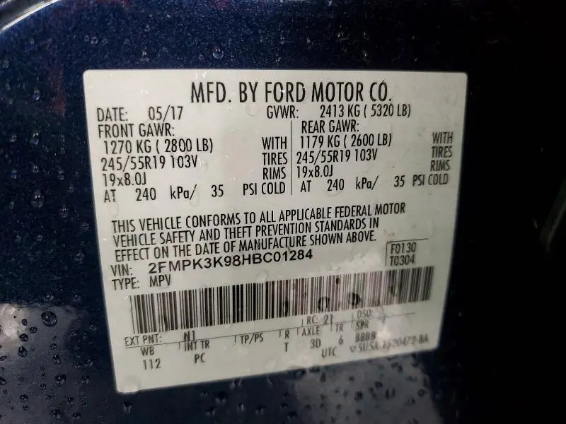 2017 FORD EDGE TITANIUM  