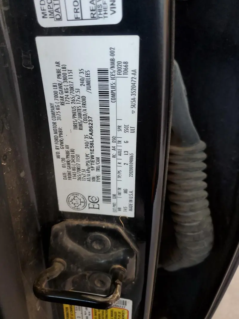 2020 FORD F150 SUPERCREW  