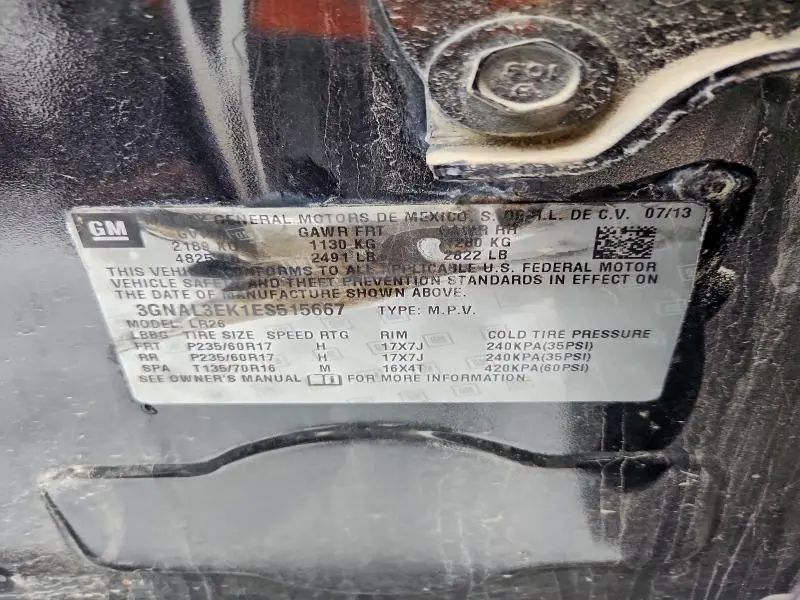 2014 CHEVROLET CAPTIVA LT  