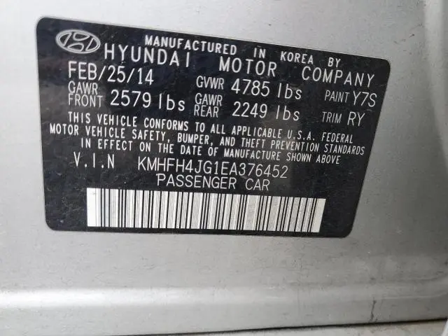 2014 HYUNDAI AZERA GLS  