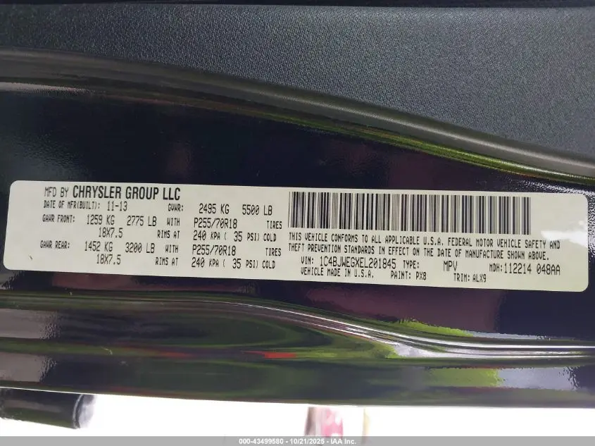 2014 JEEP WRANGLER UNLIMITED SAHARA