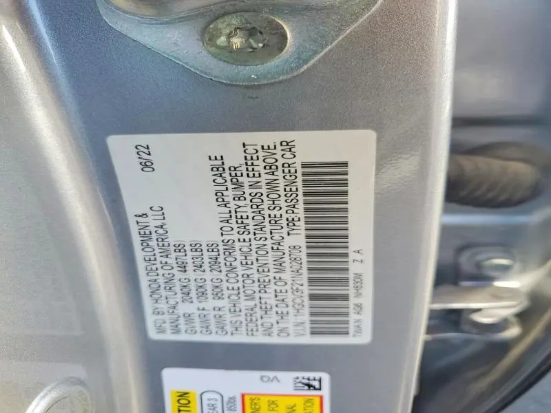 2022 HONDA ACCORD HYBRID SPORT  