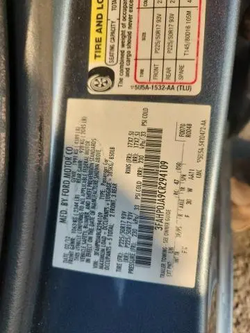 2012 FORD FUSION SEL  