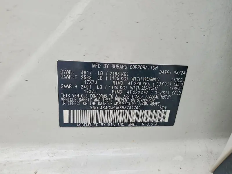 2024 SUBARU CROSSTREK WILDERNESS  