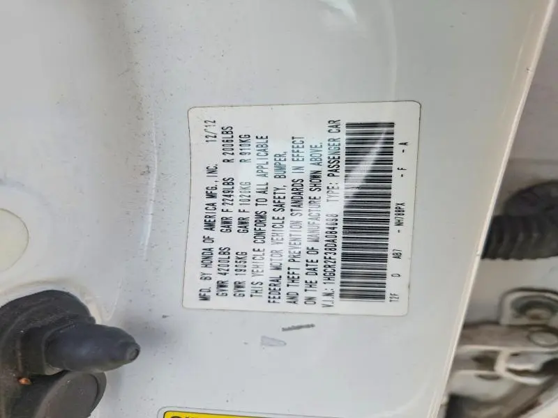 2013 HONDA ACCORD LX  