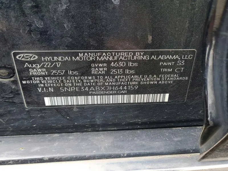 2018 HYUNDAI SONATA LIMITED 2.0T  